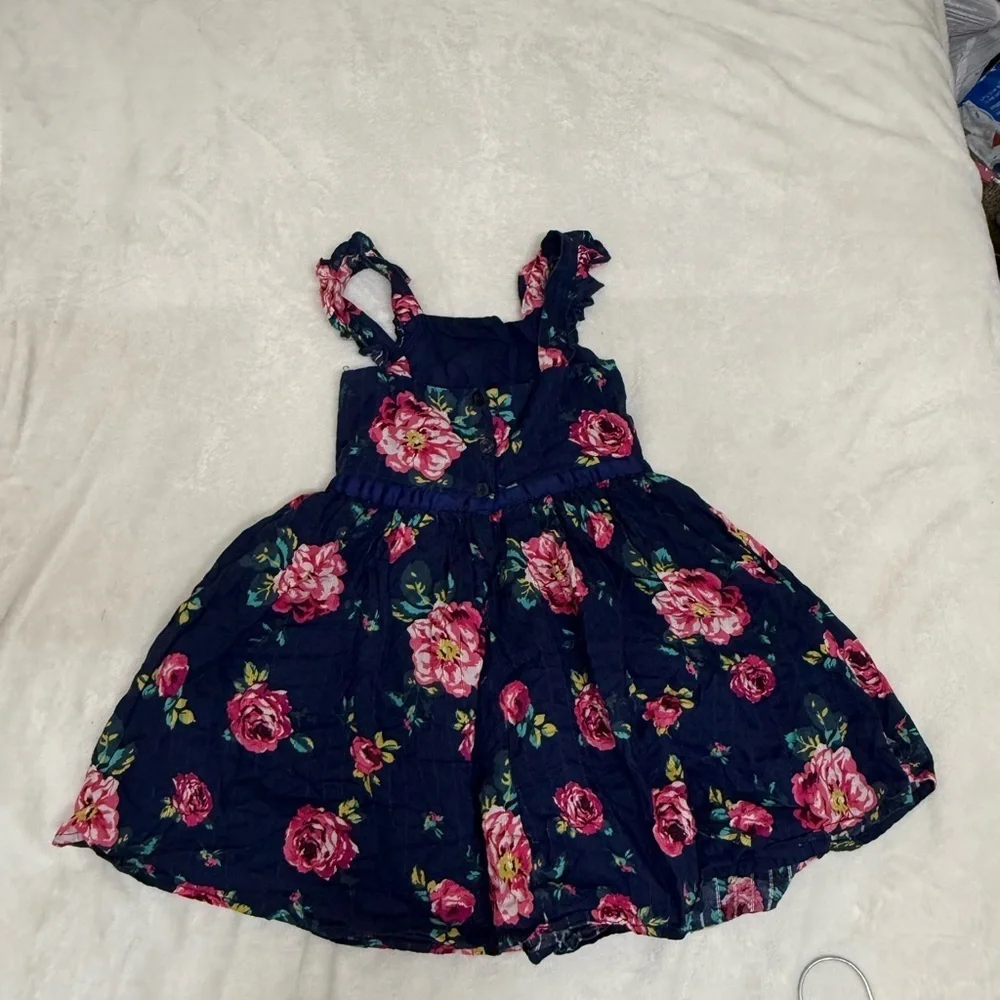 Floral Kids Dress with Ruffle Straps